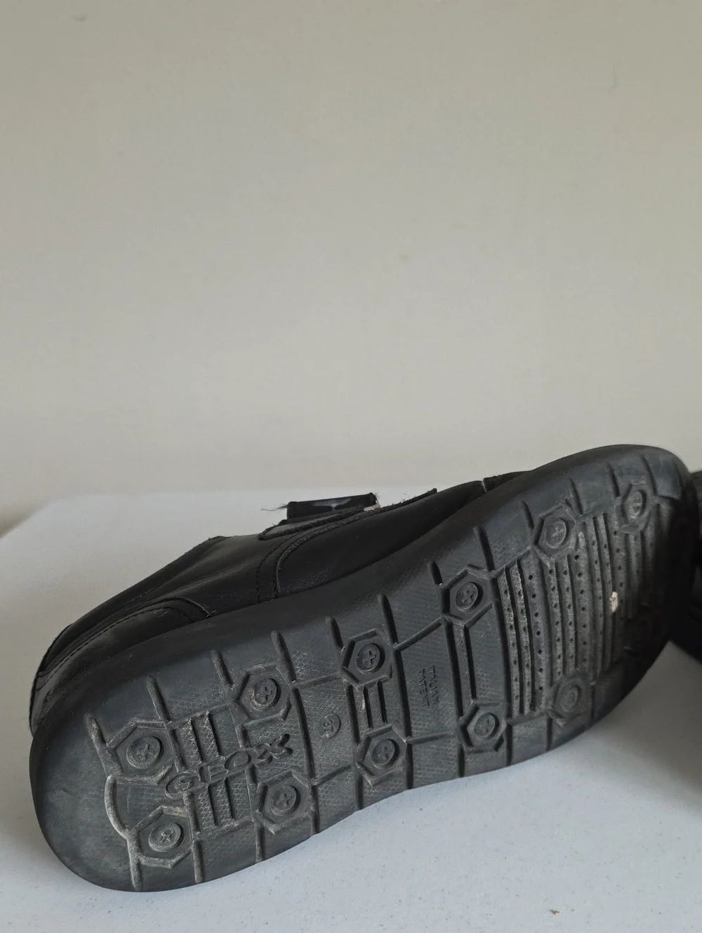GEOX | Riddock Leather Breathable Shoes Black Boys Sz 5
